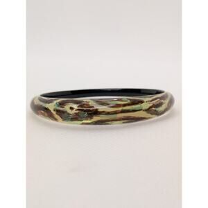 Authentic Alexis Bittar Graduated Cuff Bracelet Leopard Pattern $275 Size 8"